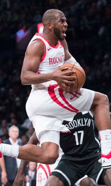 Paul, Anthony help Harden-less Rockets beat Nets